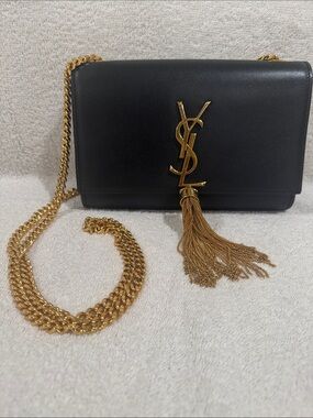 YSL Leather Monogram Kate Tassel Crossbody Bag
